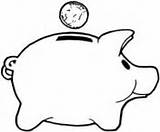 Coloring Money Pig Pages Saving Supercoloring sketch template