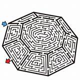 Maze Hard Coloring Difficult Mazes Medium Puzzle Pages Kids Puzzles Labyrinth Red Diamond Geometric Printable Printables Worksheets Laberintos Dot Template sketch template