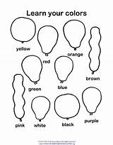 Coloring Colors Balloons Learn Kindergarten Sheet 1000 Books Foundation March Activity sketch template