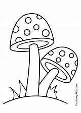 Mushrooms Jamur Trippy Pilz Mewarnai Ausmalbilder Ausmalbild Kitty Kostenlos Malvorlagen Fungi sketch template