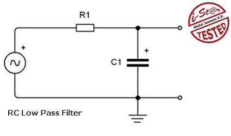 simple rc  pass filter circuit diagram  frequency response integrator electronics circuits