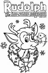 Rudolph Coloring Color Sheet Christmas Sheets Pages Preschool Colors Choose Board Reindeer sketch template
