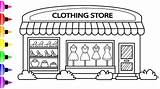 Store Cloth Coloring Pages Template sketch template