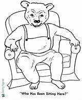 Bears Papa Goldilocks Chair sketch template