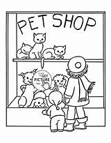 Store Clipart Pet Animal Coloring Pages Clip Library Cliparts sketch template
