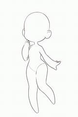 Poses Drawing Anime Girl Chibi Body Cute Drawings Easy Sketches Choose Board People Gif Trendy Clothes sketch template