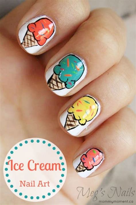 ice cream nail art