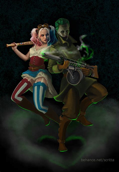 Artstation Joker And Harley Quinn Steampunk Style Fan