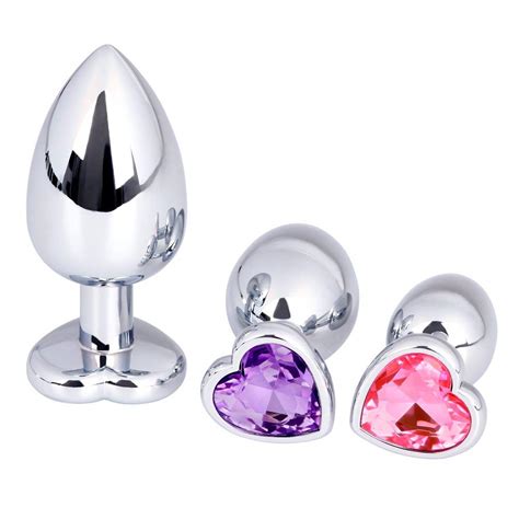 Amazon Hot Sell Alloy Metal Anal Jeweled Butt Plug Male Sex Toys Anal