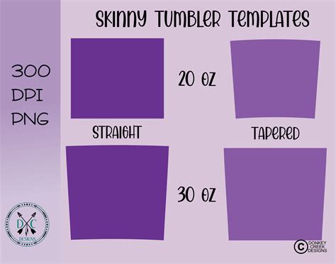 oz skinny tumbler template