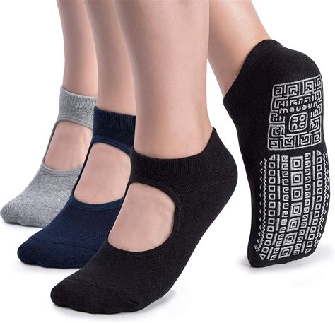 slip grip yoga socks  women  cushion  pilates barre dance amazoncouk clothing