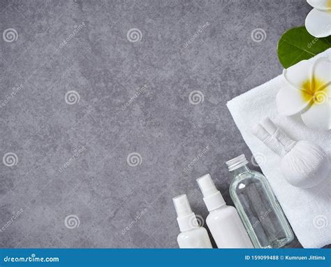 spa massage  herbal compress  skin care stock photo image