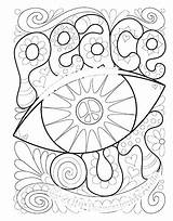 Coloring Pages Peace Hippie Adult Thaneeya Sheets Mcardle Book Drawing Color Books Bible Printable Groovy Mandala Print Zeichen Open Signs sketch template