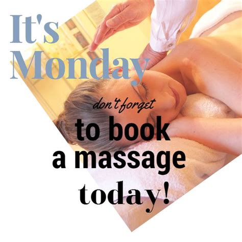 start your week with a relaxing massage book your appointment today