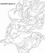 Buu Goku Majin Lineart Ssj3 Dbz Gohan Bardock sketch template