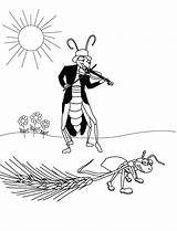 Grasshopper Coloring Pages Ant Fables Kids Drawing Clipart Ants και Aesop Aesops Gif νηπιαγωγειο στο Index Print Getdrawings Library Choose sketch template