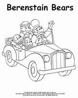 Coloring Bears Berenstain Pages Car Clipart Riding Popular Library sketch template