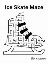 Maze Mazes Ice Sports Skate Printable Kids Museprintables Winter Choose Board sketch template