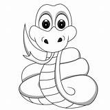 Snake Coloring Pages Kids Printable Snakes Baby Cute Animal Reptile Animals Colouring Cartoon Clipart Color Sheets Print Vintage Book Books sketch template