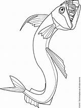 Viperfish Fish Coloring Viper Pages Printable Angler Life Color Colouring Getcolorings Graphics School sketch template