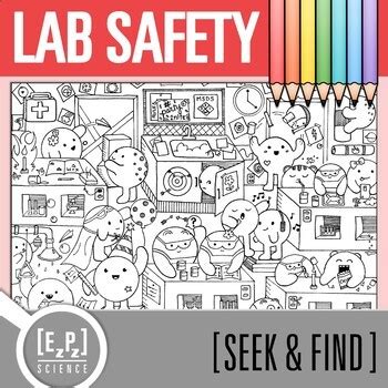 lab safety seek  find science doodle page  ezpz science tpt