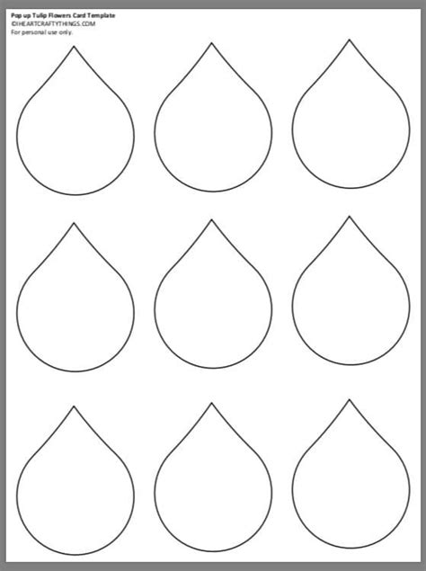 printable  tulip template printable templates