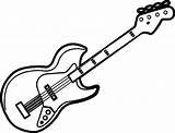 Guitar Coloring Electric Pages Bass Drawing Acoustic Printable Kids Color Getdrawings Getcolorings Book Line Print sketch template