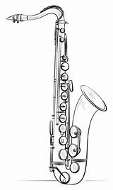 Colorare Sassofono Saxophone sketch template
