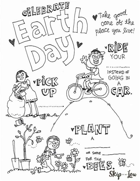 earth day coloring pages skip   lou