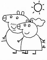 Coloring Pig Peppa Pages sketch template