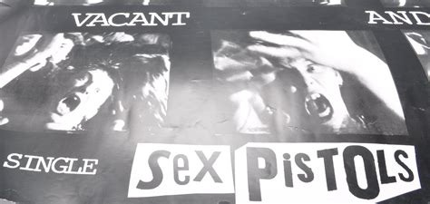 A Sex Pistols Advertising Music Poster For Pretty Vacant With A