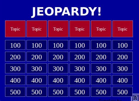 jeopardy powerpoint templates  sample  format