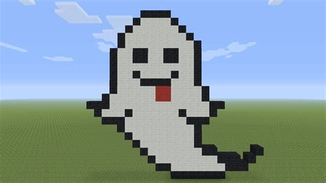 Minecraft Pixel Art Small Ghost Youtube