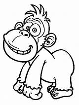 Gorille Gorilla Chimpanzee Gaddynippercrayons Second Jecolorie sketch template