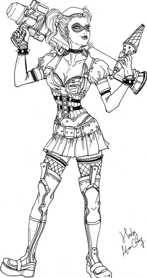 harley quinn coloring pages  grt