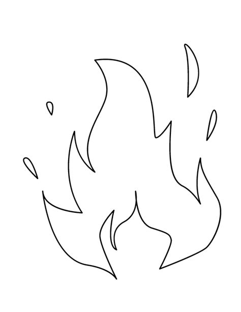 flame coloring pages printable
