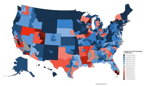 2018 U S House Election Results By County R Voteblue