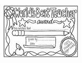 Teacher Certificate Appreciation Color Award Teacherspayteachers Easy Student Math Subject Kindergarten sketch template