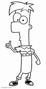 Ferb Phineas Coloring Pages Printable Animations sketch template