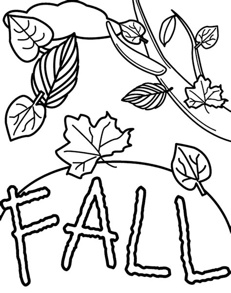 fall coloring pages collection
