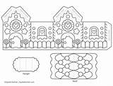 Blank Snowflake Template Coloring Gingerbread Excelent Unique Book House sketch template