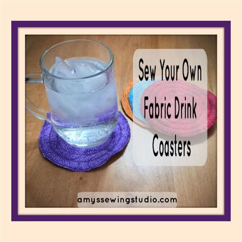design  sew   fabric drink coasters  sewing tutorial