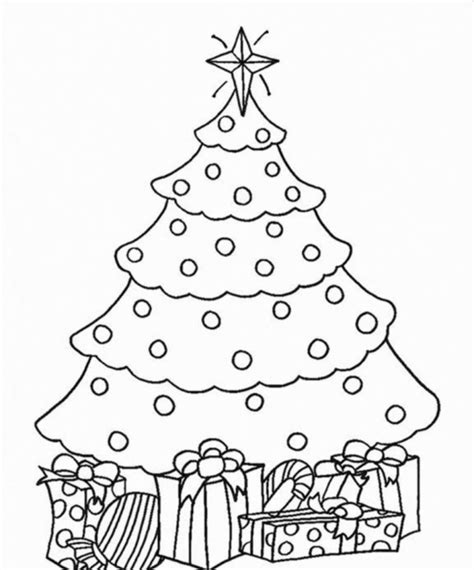 christmas tree coloring pages  kids