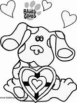 Clues Coloring Pages Heart Blue Blues Kids Printable sketch template