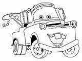 Car Towmater Mater Coloring Tow Pages sketch template