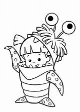 Monsters Inc Coloring Monster Pages Boo Mike Disney Costume Characters Printable Her Drawing Kids Scary Halloween King Wazowski Colouring Cliparts sketch template