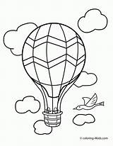 Coloring Transportation Air Pages Balloon Kids Printable Transport Clipart Sheets Vehicle Colouring Preschool Aerostat Theme Drawing Sheet Airplane Board Hot sketch template