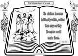 Transfiguration Coloring Jesus Popular Pages sketch template