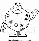 Asteroid Clipart Waving Cartoon Illustration Coloring Vector Thoman Cory Outlined Mad Royalty Webstockreview sketch template