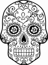 Coloring Skull Dead Sugar Letscolorit Enregistrée Depuis Coloriage Dessin sketch template
